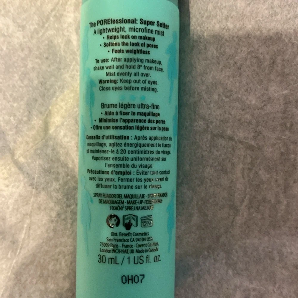 *New Benefit the professional super setter travel size mini spray